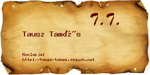 Tausz Tamás névjegykártya